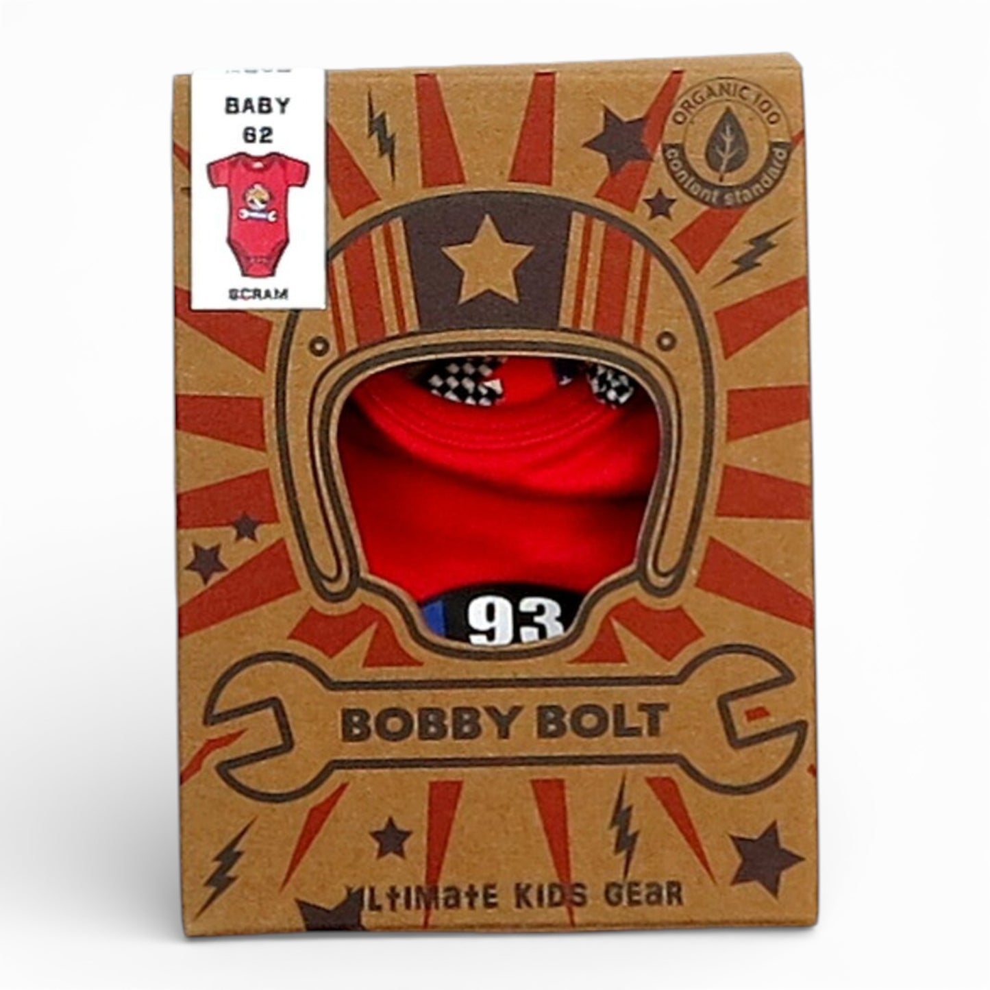 BOBBY BOLT LIGHTNING SCRAM BODYSUIT RED