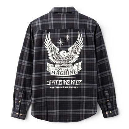 LOSER MACHINE STEP UP FLANNEL SHIRT BLACK