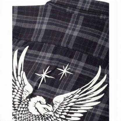 LOSER MACHINE STEP UP FLANNEL SHIRT BLACK