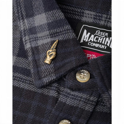 LOSER MACHINE STEP UP FLANNEL SHIRT BLACK