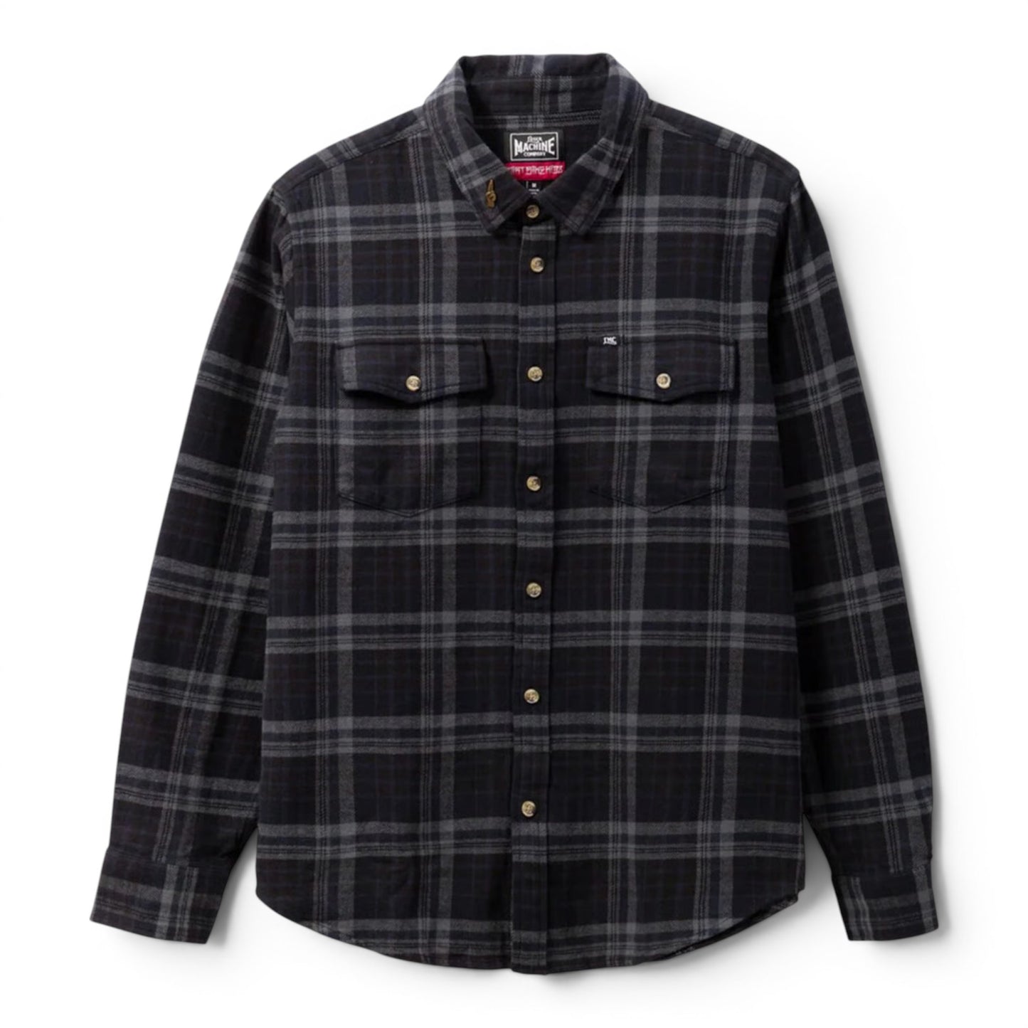 LOSER MACHINE STEP UP FLANNEL SHIRT BLACK