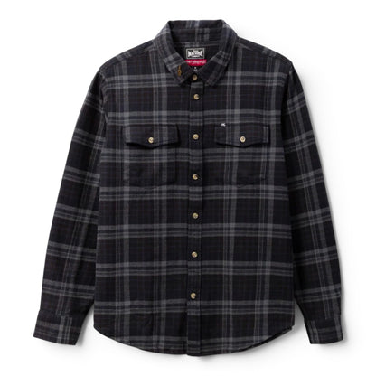 LOSER MACHINE STEP UP FLANNEL SHIRT BLACK