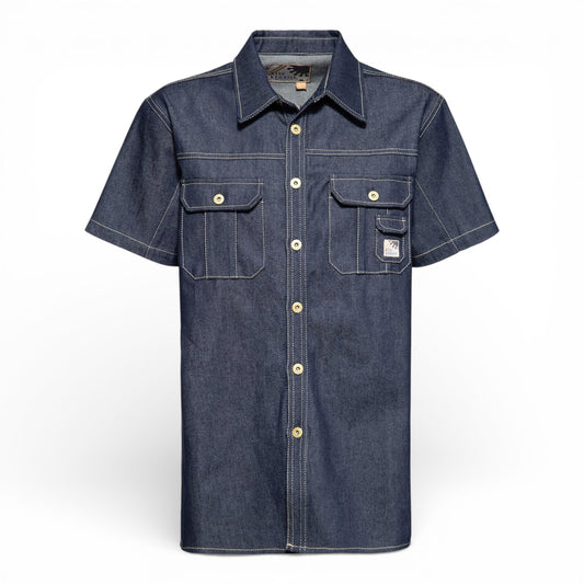 KING KEROSIN MOTOR CREW DENIM WORKER SHIRT DARK BLUE WASH