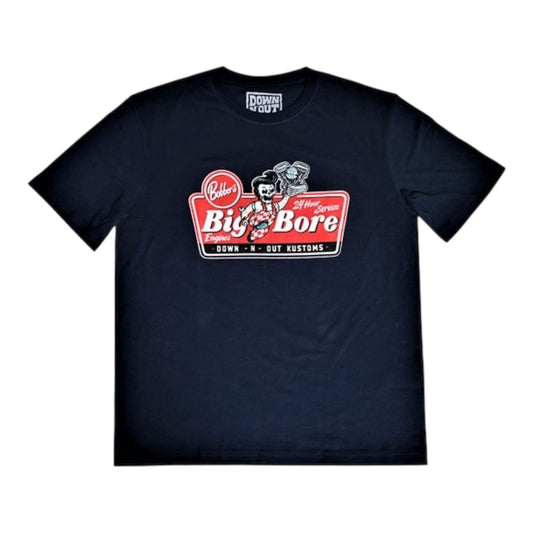 DOWN-N-OUT BIG BORE T-SHIRT NAVY BLUE